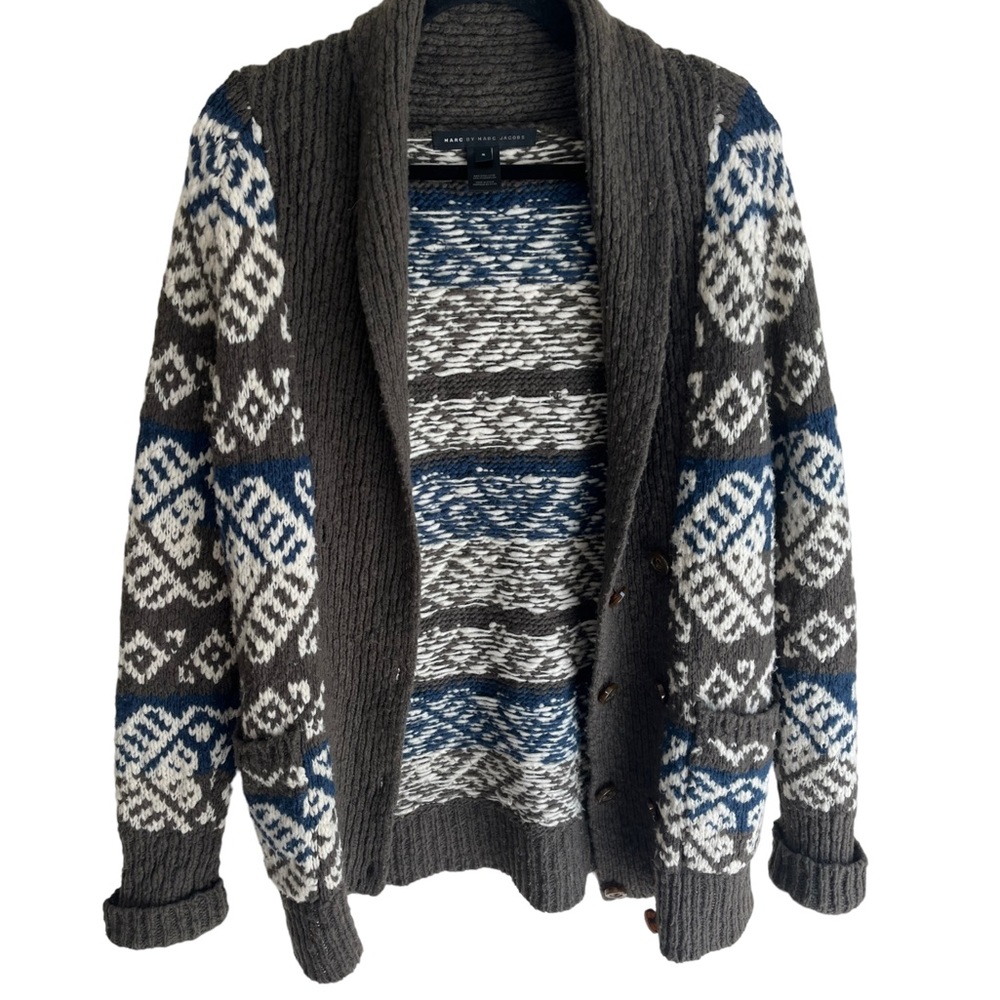 Marc by Marc Jacobs Chunky Fairisle Double Breasted Cardigan